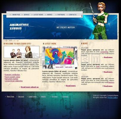 卡通設計制作工作室網頁模板軟件開發 打造生動有趣的在線形象